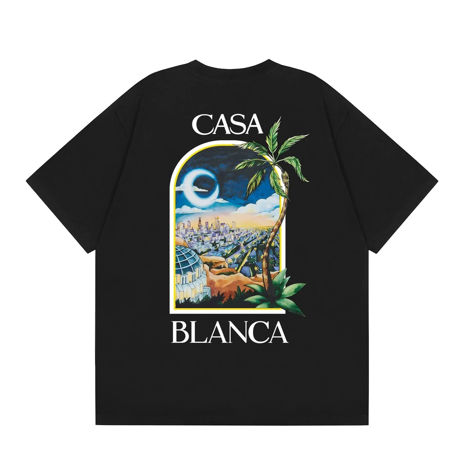 Casablanca LA Night Printed T-Shirt Black