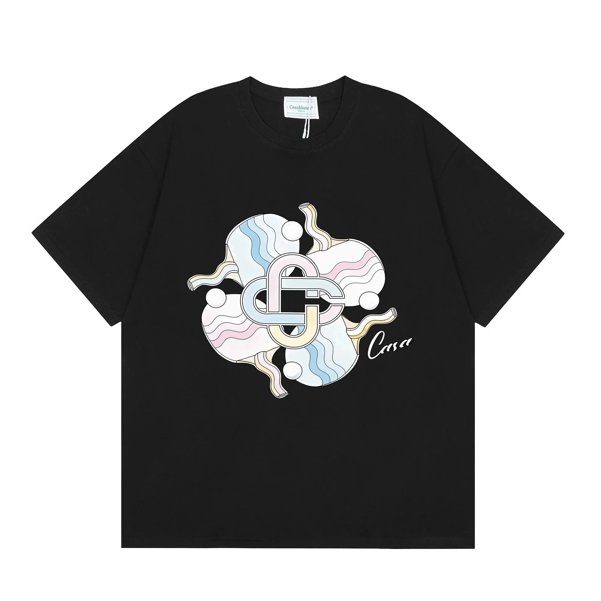 Casablanca LA Night Printed T-Shirt Black