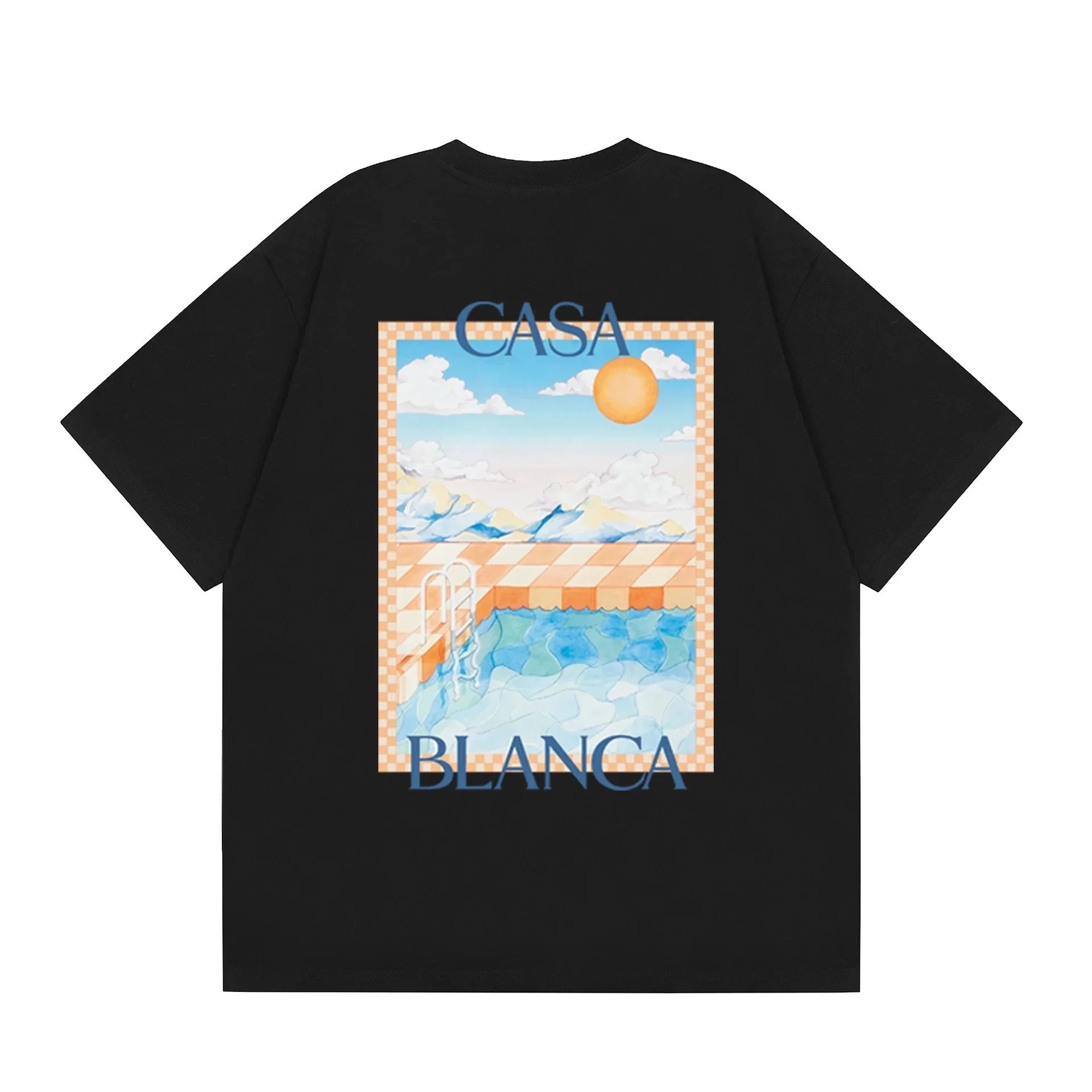 Casablanca LA Night Printed T-Shirt Black