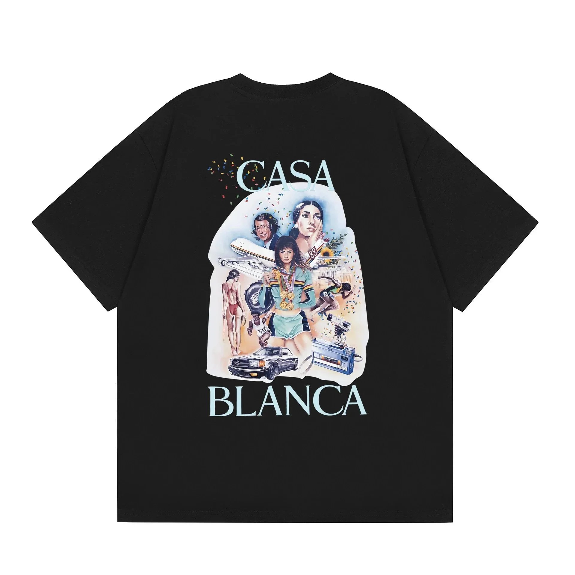 Casablanca LA Night Printed T-Shirt Black