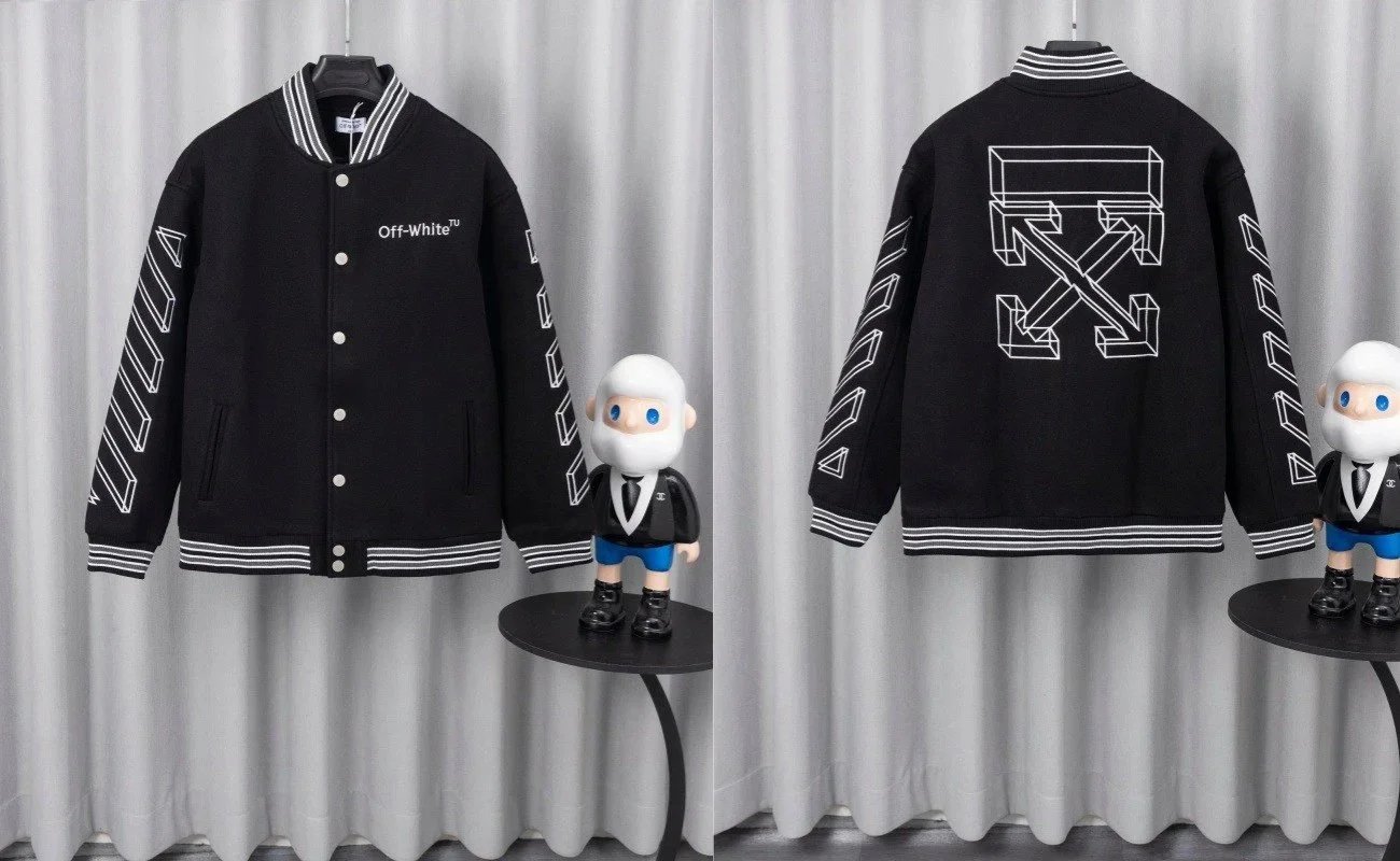 Off-White Laboratory Of Fun Varsity Jacket Black/Orange