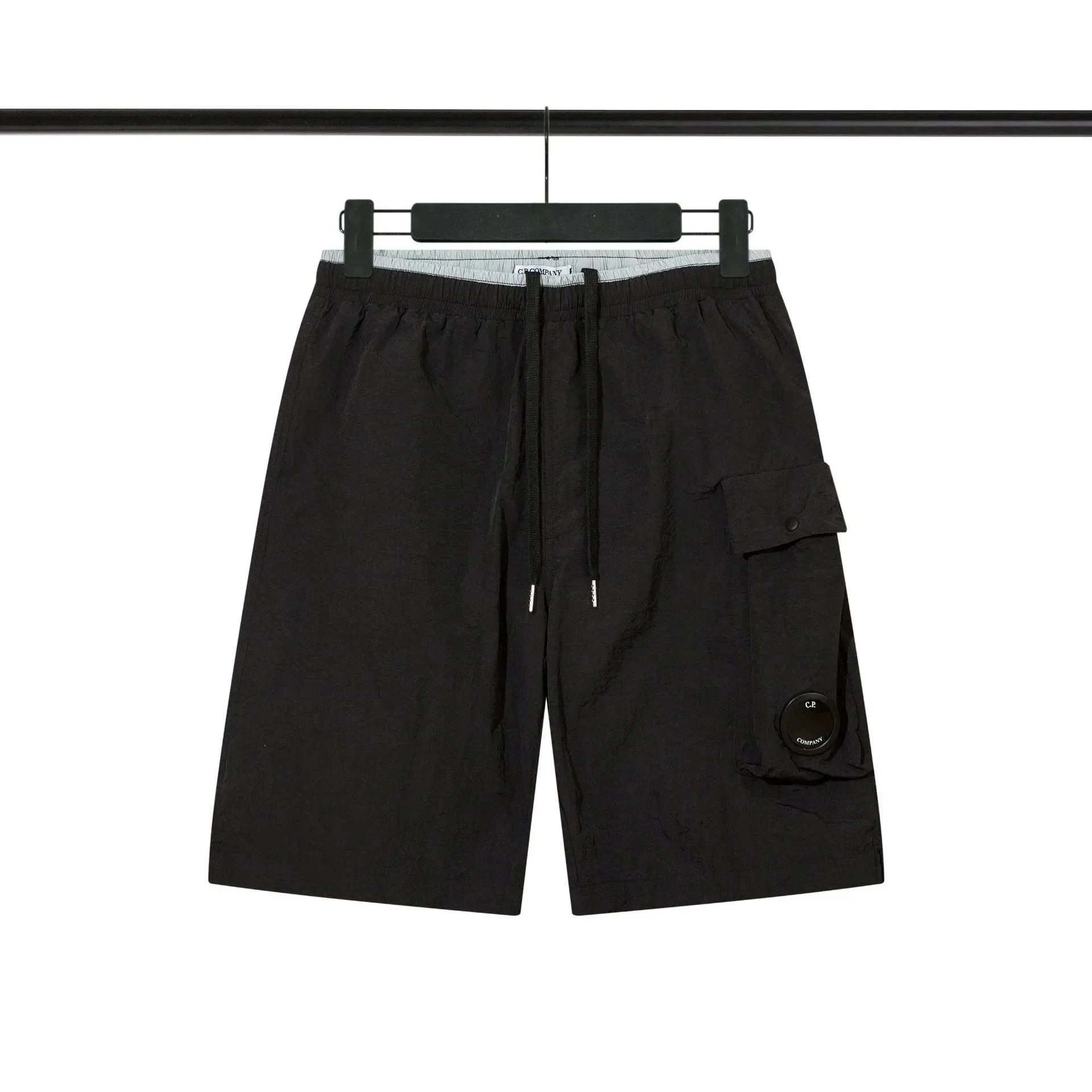 C.P. Company Flatt Nylon Lens Cargo Swim Shorts Black