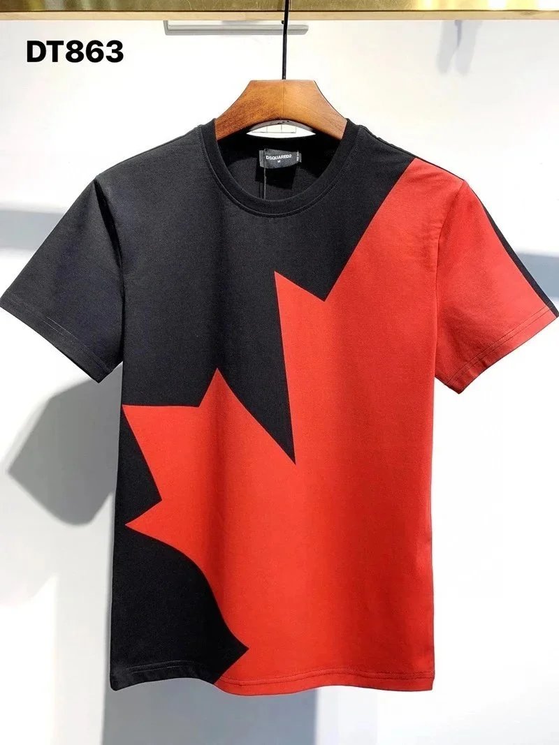 Dsquared2 Maple Leaf Big Logo T-Shirt Black/Red