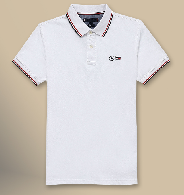 Tommy Hilfiger Flag Cuff Slim Fit Polo Shirt Black