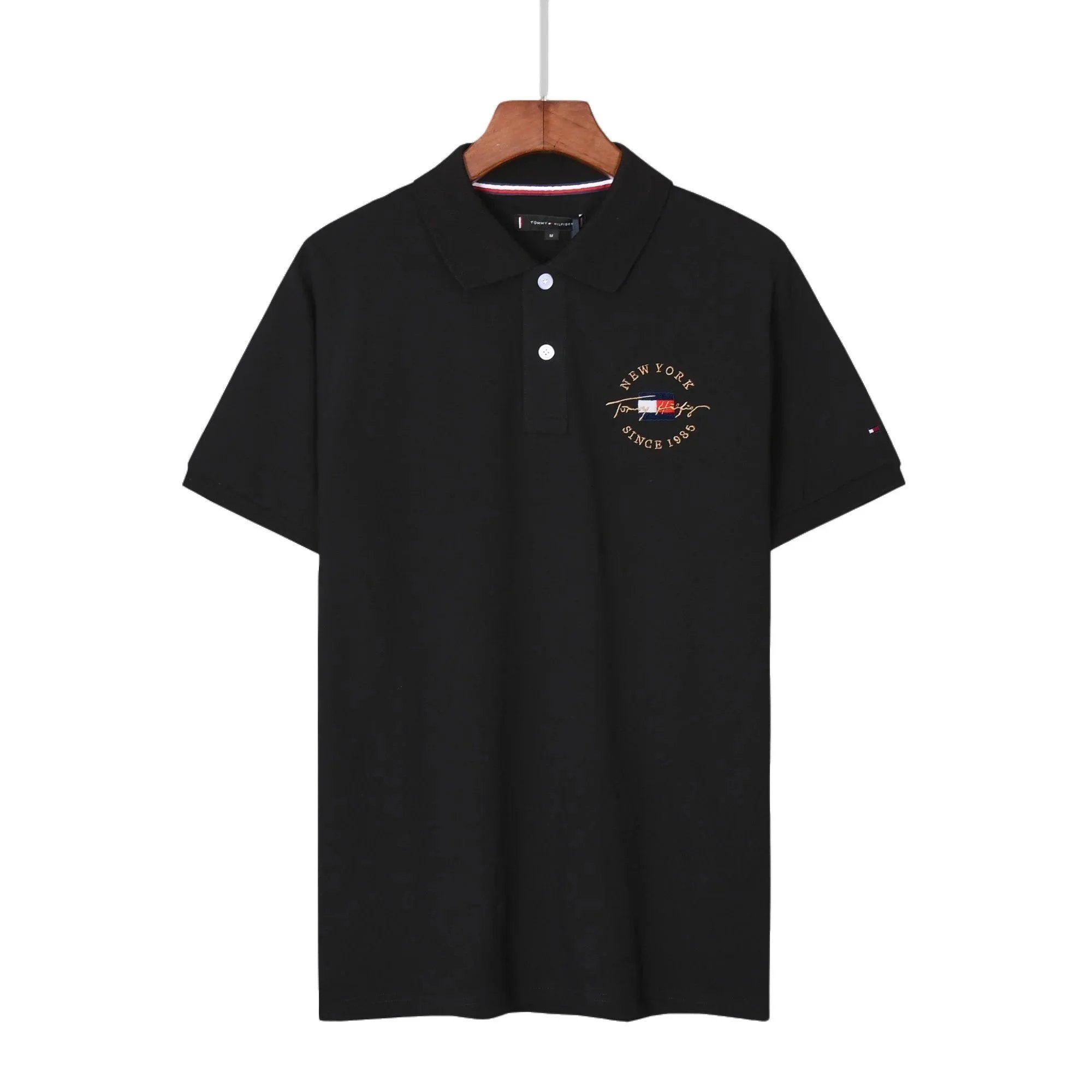 Tommy Hilfiger 1985 Regular Fit Pique Polo Black