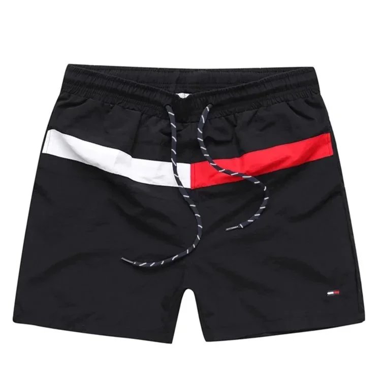 Tommy Hilfiger Classic Colour-Blocked Drawstring Swim Shorts Black
