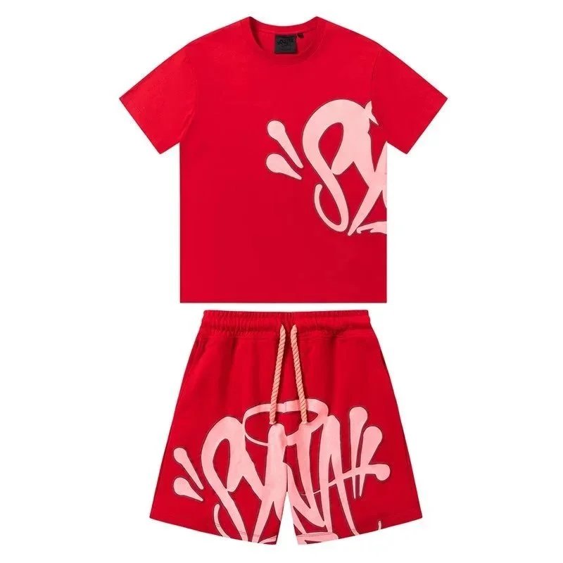 Syna World Syna Logo T-Shirt & Shorts Set Red Pink