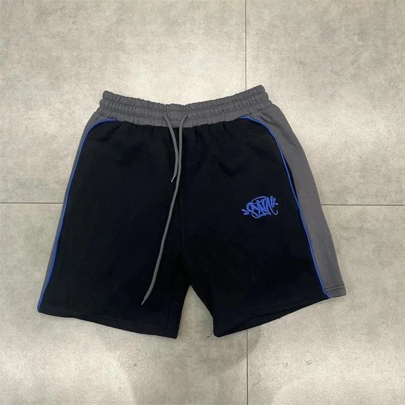 Syna World Team Pipe Shorts Black / Grey / Cobalt Blue