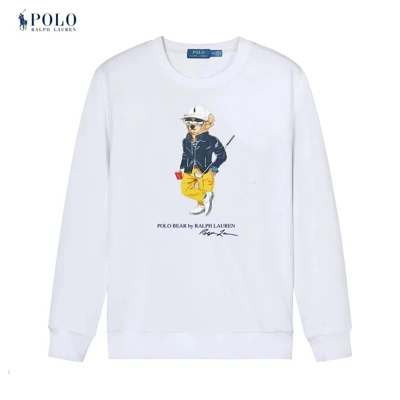 Polo Ralph Lauren Golf Polo Bear Crewneck Sweatshirt White