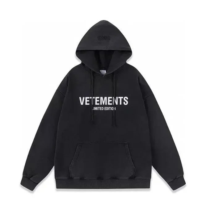 Vetements Hello My Name Is Zip-Up Hoodie Black