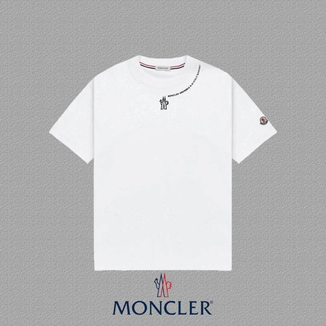 Moncler Grenoble Logo Print Cotton T-Shirt White