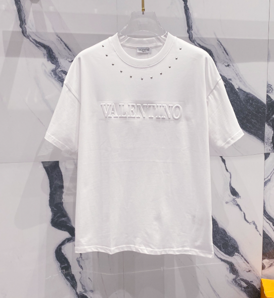 Valentino VLogo Shadow Print T-Shirt White