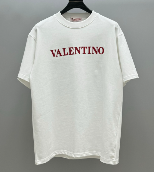 Valentino VLogo Signature Cotton T-Shirt Burgundy