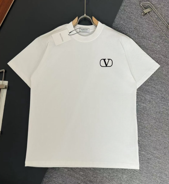 Valentino VLogo Signature Cotton T-Shirt Burgundy