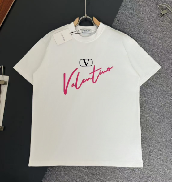 Valentino VLogo Signature Cotton T-Shirt Burgundy