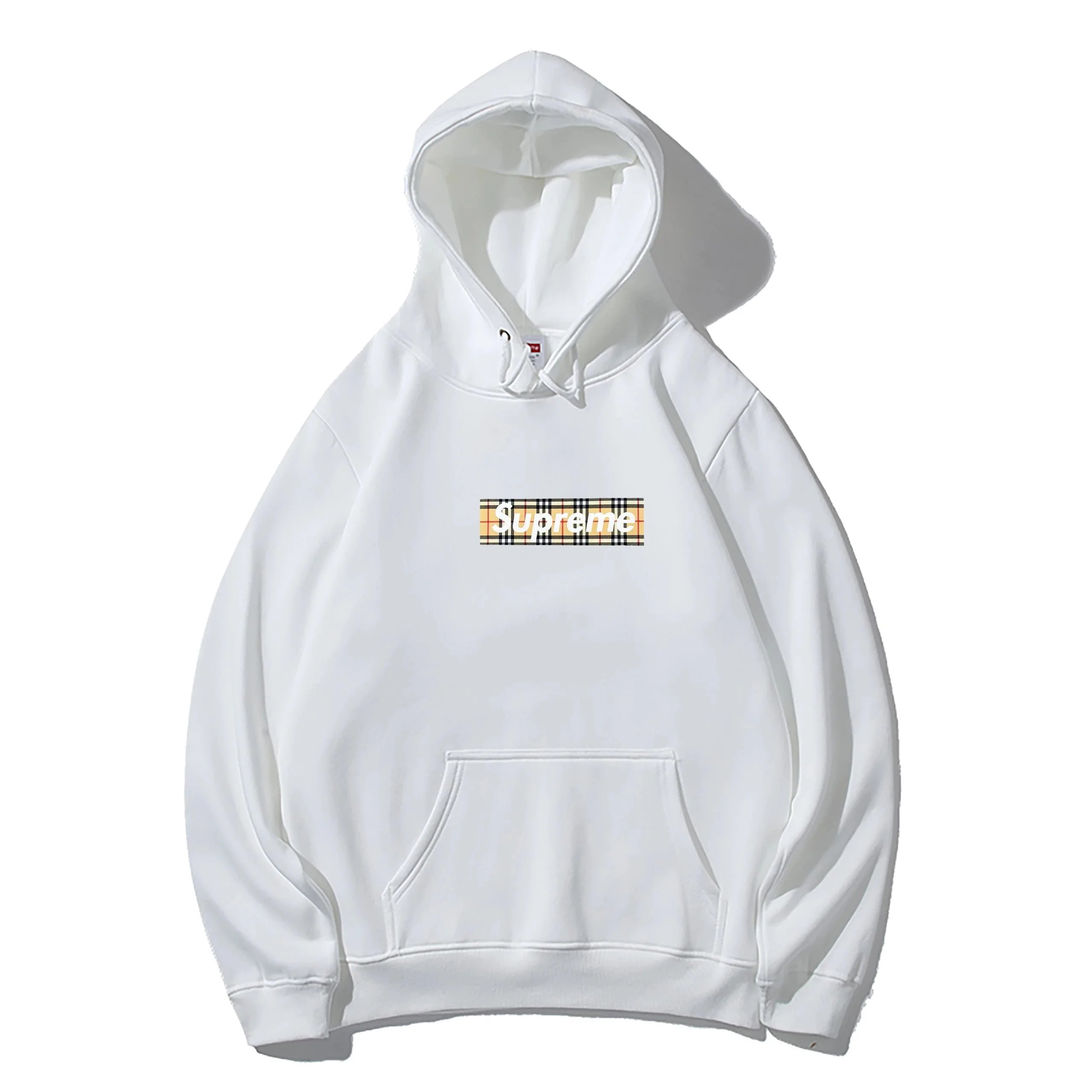 Supreme Cross Box Logo Hooded Sweatshirt White