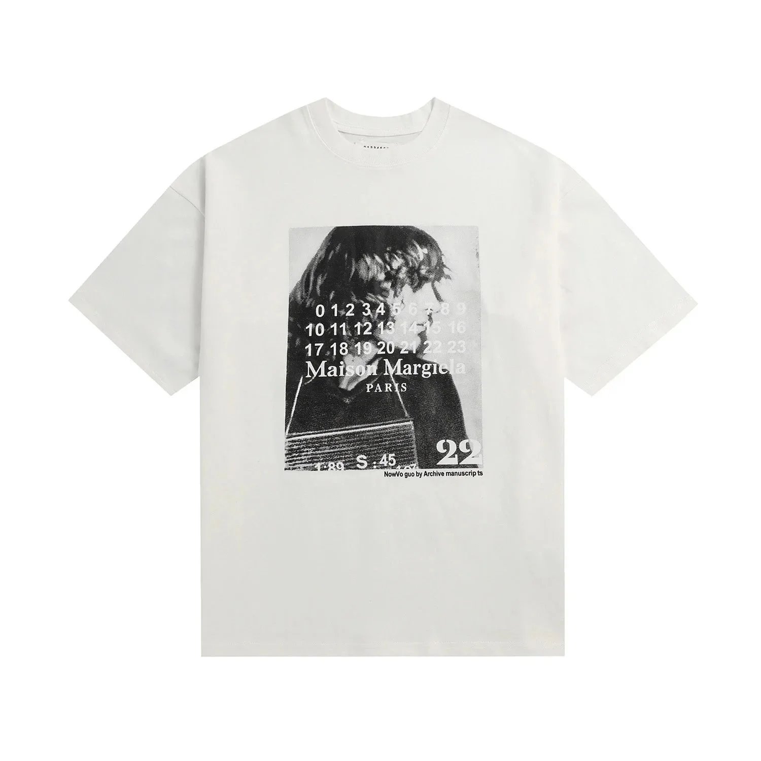 MM6 Maison Margiela Numeric Hearts Print T-Shirt Black