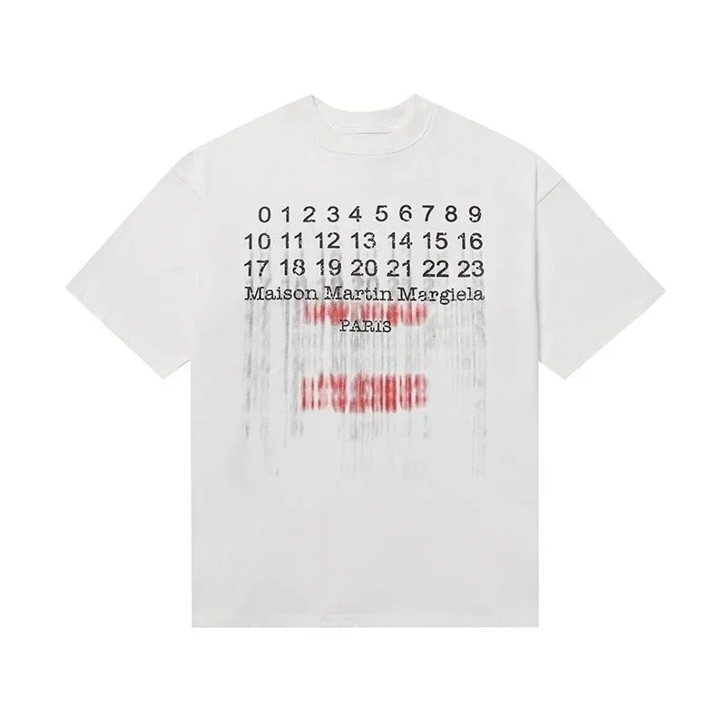 MM6 Maison Margiela Numeric Hearts Print T-Shirt Black