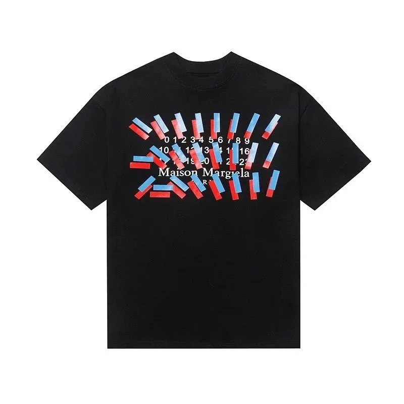 MM6 Maison Margiela Numeric Hearts Print T-Shirt Black