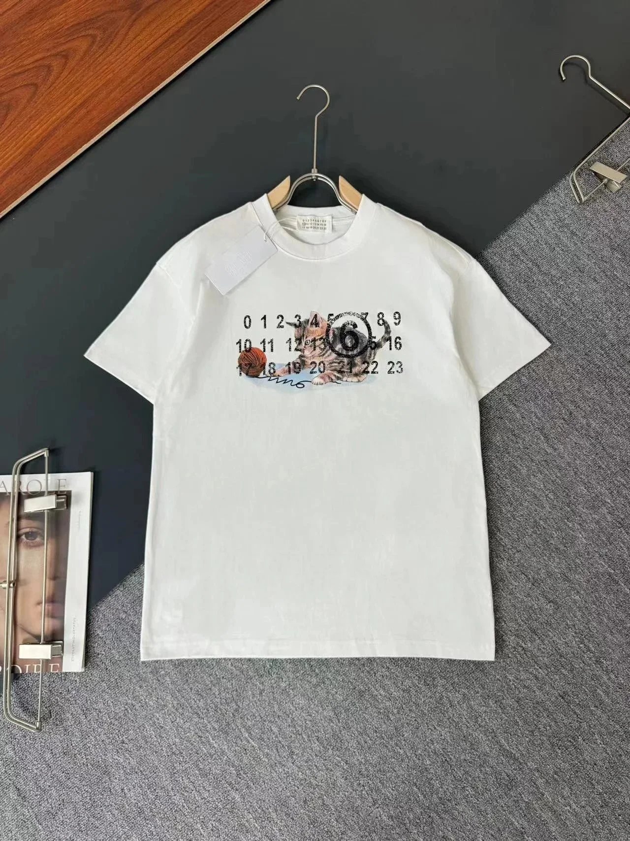 Maison Margiela Numbers Snake Logo T-Shirt White