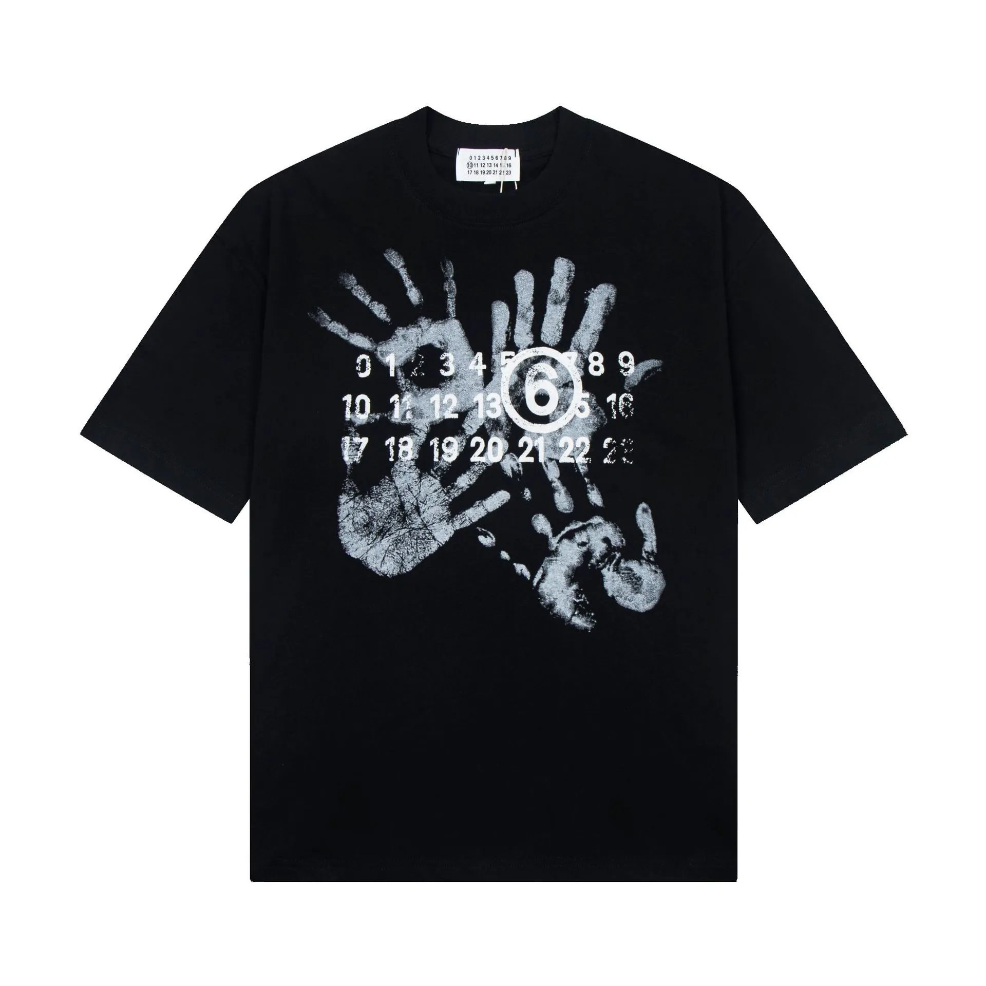 Maison Margiela Handprint Numeric Logo T-Shirt Black