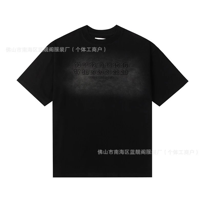 Maison Margiela Numeric Logo Washed T-Shirt Black
