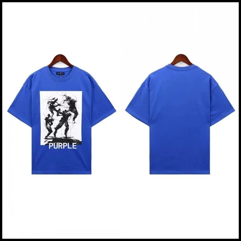 Purple Brand Funk Letter Short Sleeve T-Shirt Black