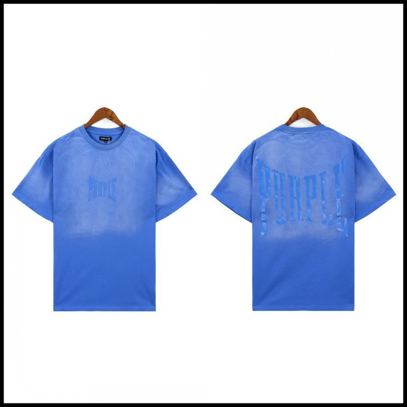 Purple Brand Distressed Logo T-Shirt Black