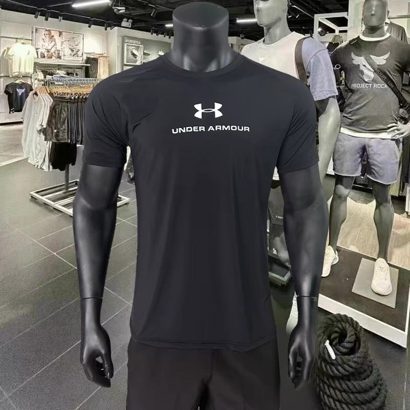 Under Armour UA Logo Wordmark Short Sleeve T-Shirt Black/White