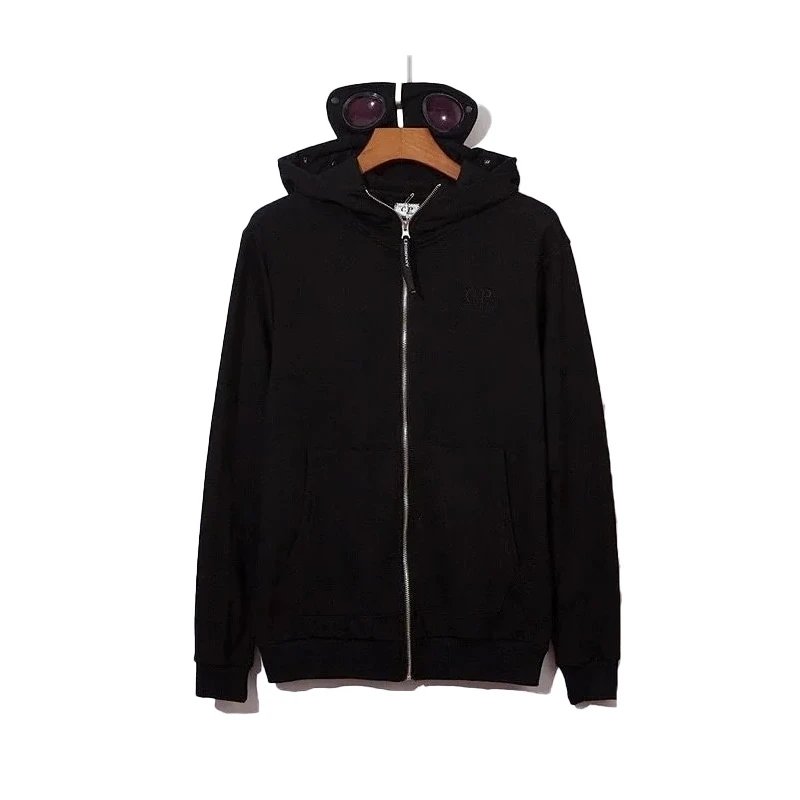 C.P. Company Goggle Full Zip Hoodie Black