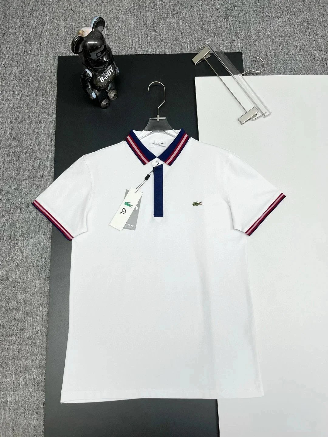 Lacoste Paris Badge Regular Fit Polo Shirt White