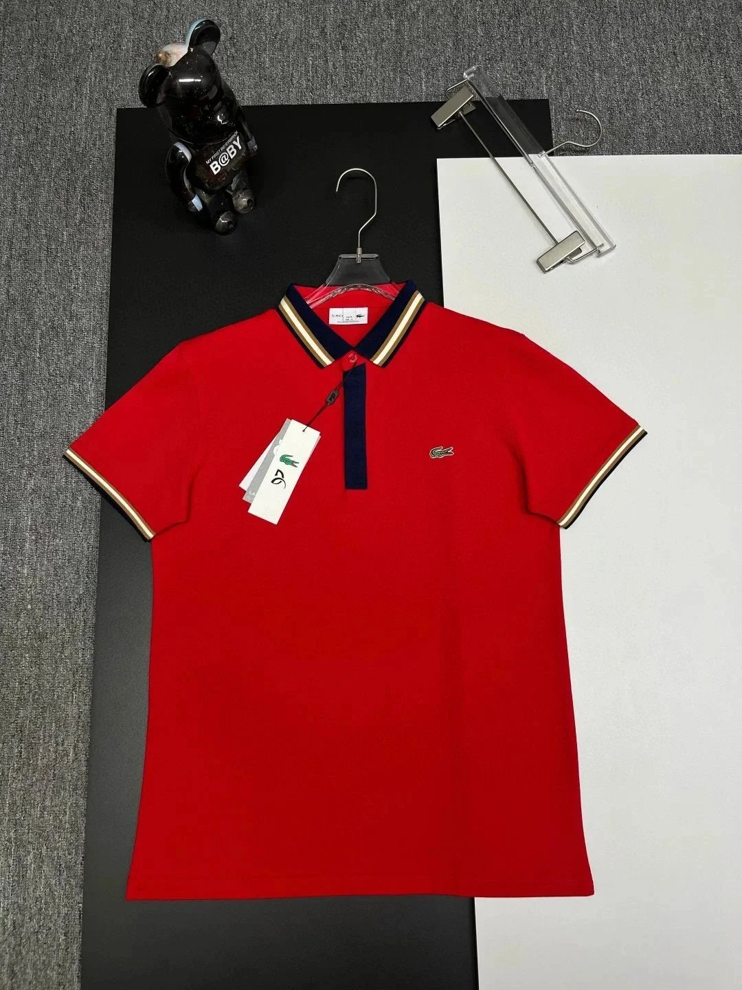 Lacoste Paris Badge Regular Fit Polo Shirt White