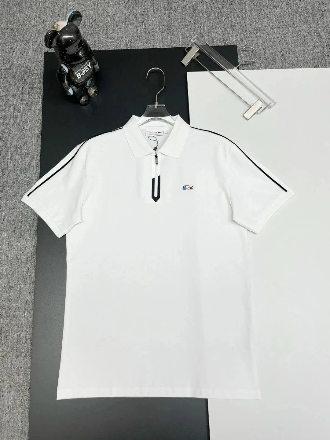 Lacoste Paris Badge Regular Fit Polo Shirt White
