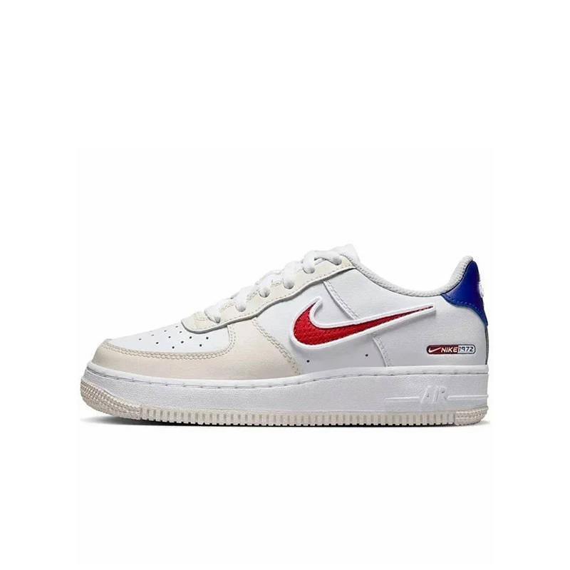 Nike Air Force 1 LV8 GS "Since 1972" White Gym Red Deep Royal Blue