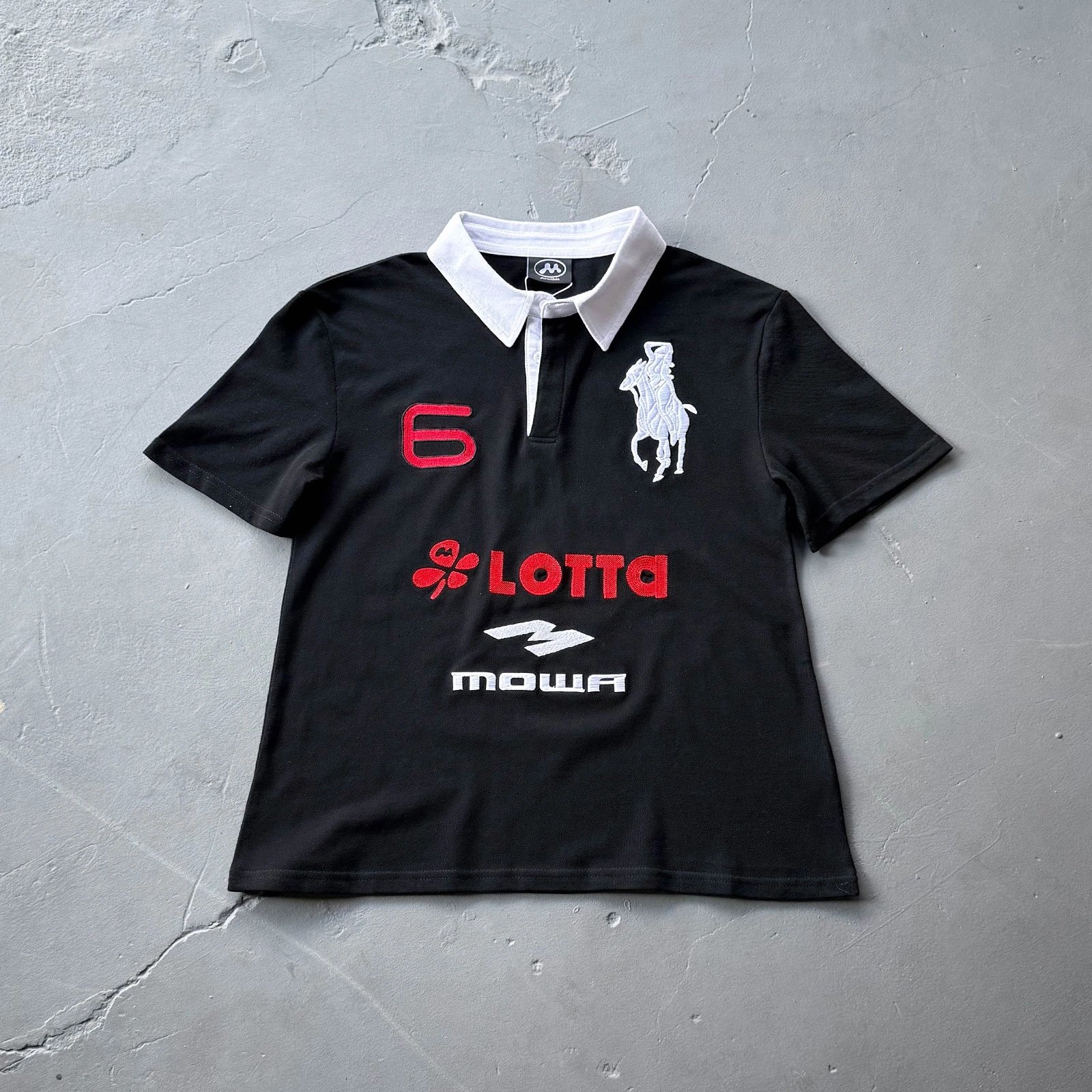Mowalola ATL Slim Polo Shirt 'Black'