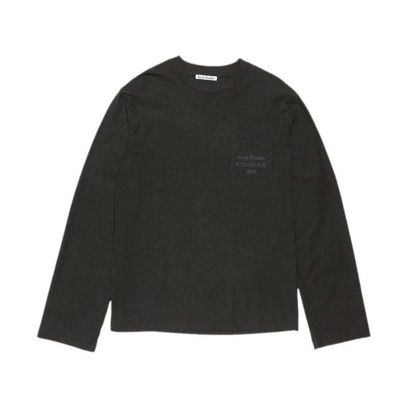 Acne Studios Sprayed 1996 Logo Long Sleeve T-Shirt Dusty White