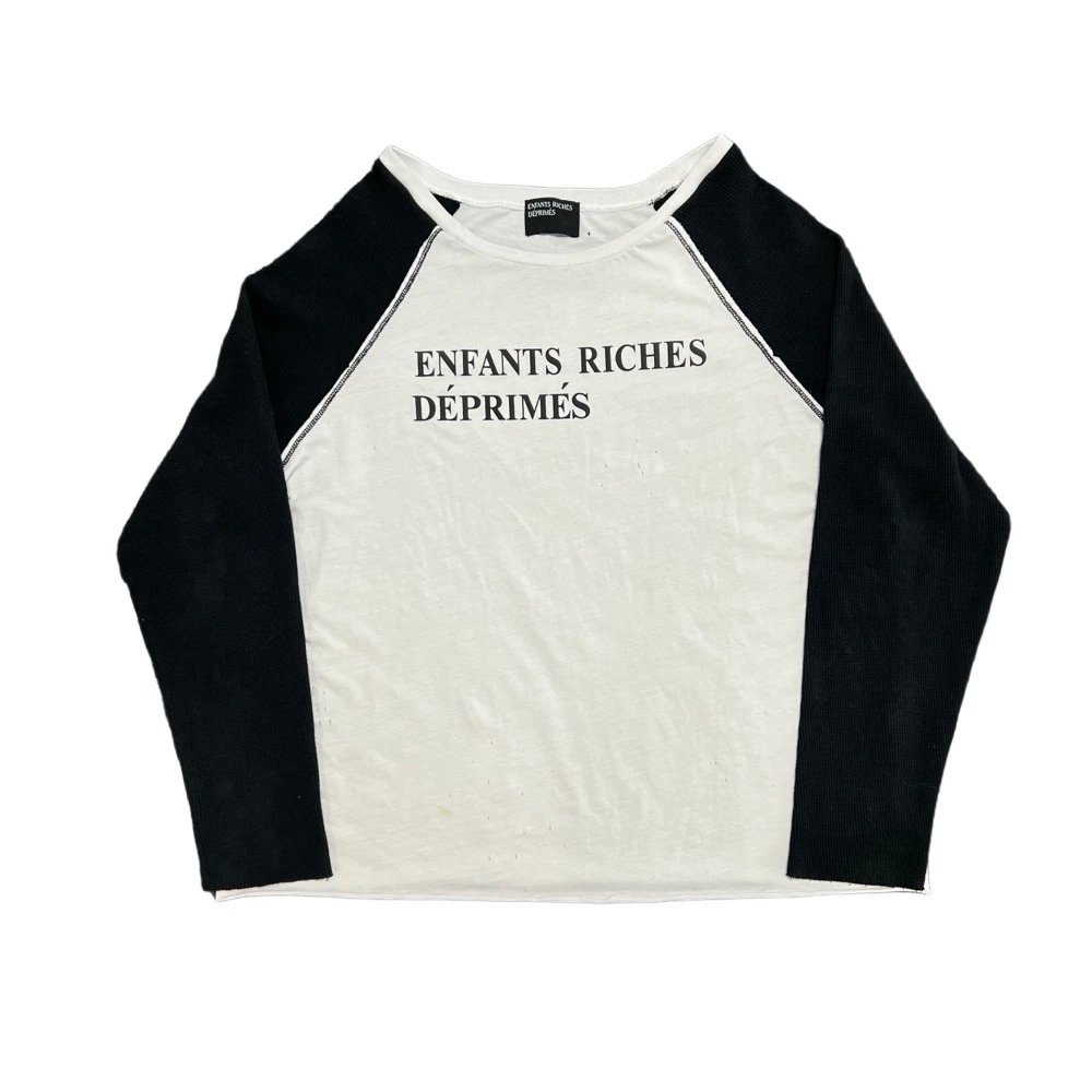 Enfants Riches Déprimés Reverse Logo Raglan Long Sleeve T-Shirt White/Black