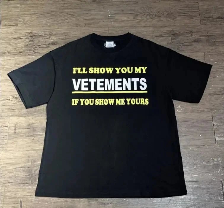 VETEMENTS Money Can't Make Me Happy T-Shirt Black