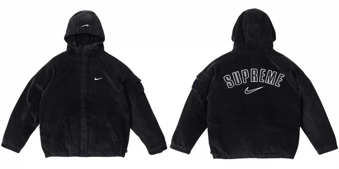 Supreme x Nike Arc Corduroy Hooded Jacket Black