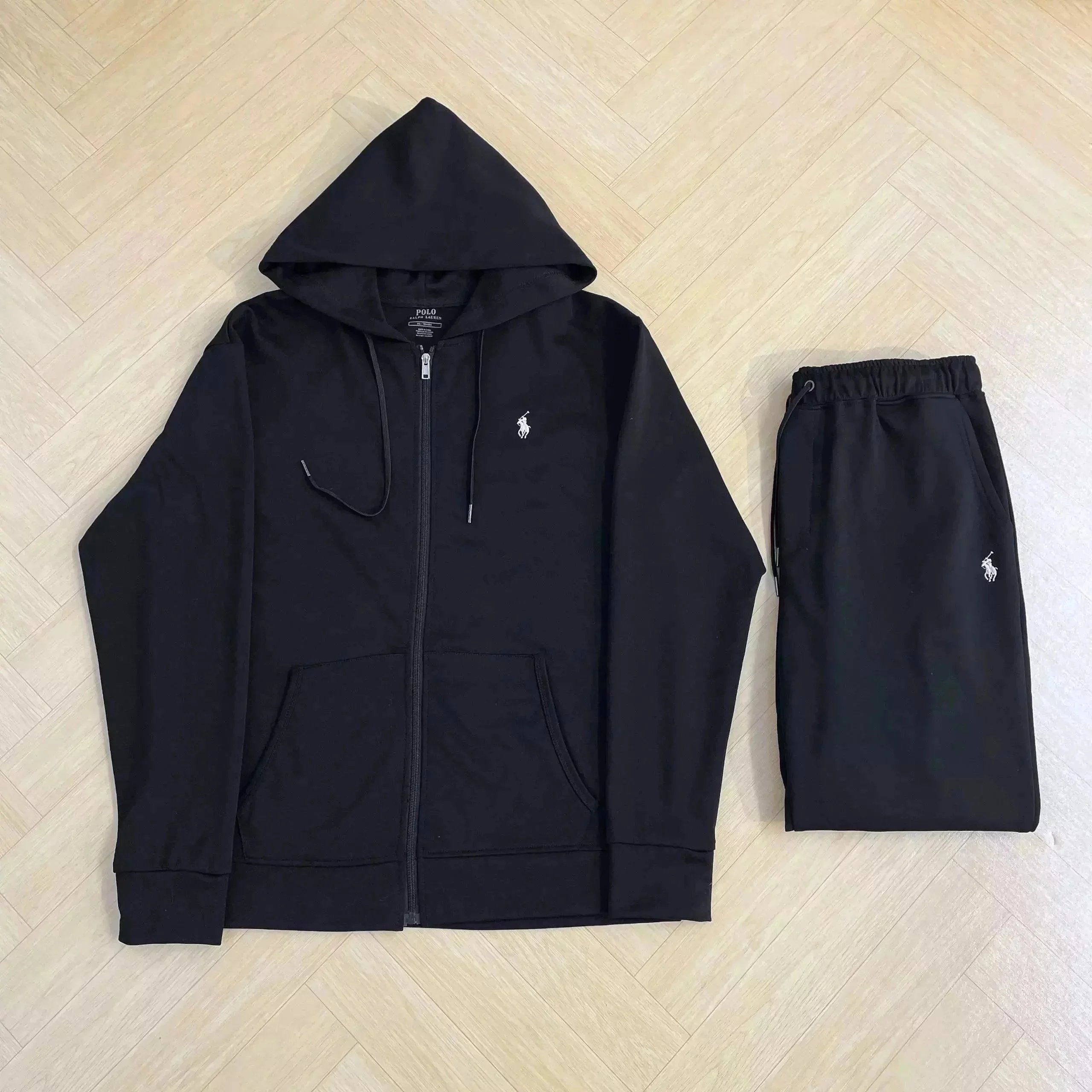 Polo Ralph Lauren Double-Knit Full-Zip Tracksuit Black