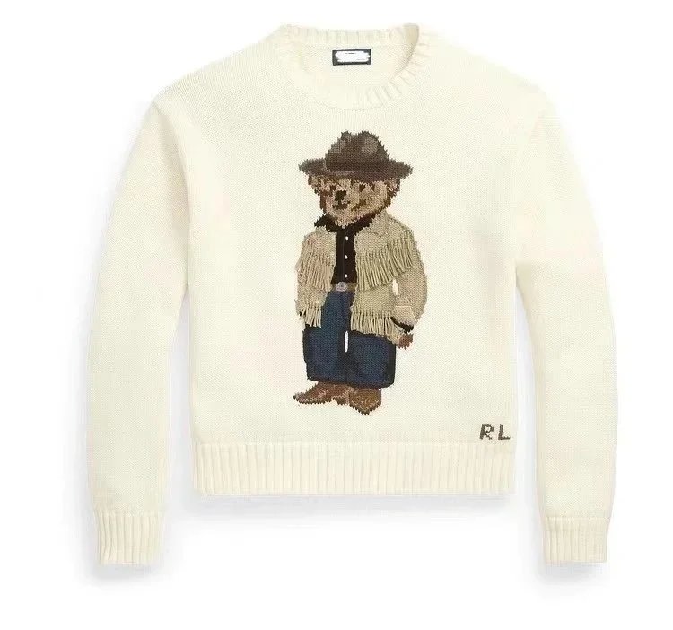 Polo Ralph Lauren Cowboy Polo Bear Intarsia Knit Sweater