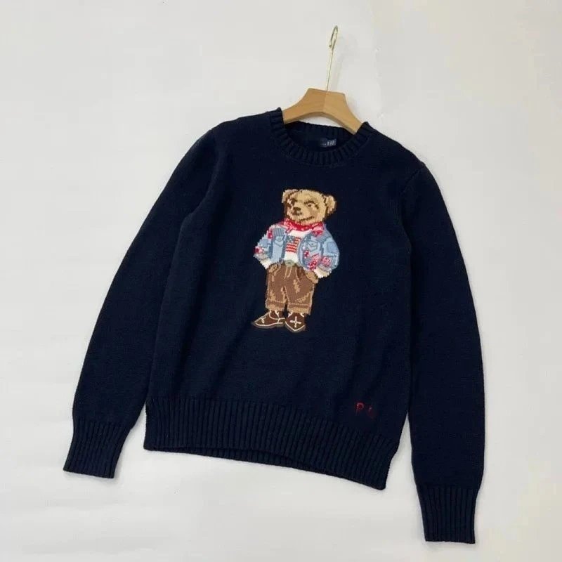 Polo Ralph Lauren Cowboy Polo Bear Intarsia Knit Sweater