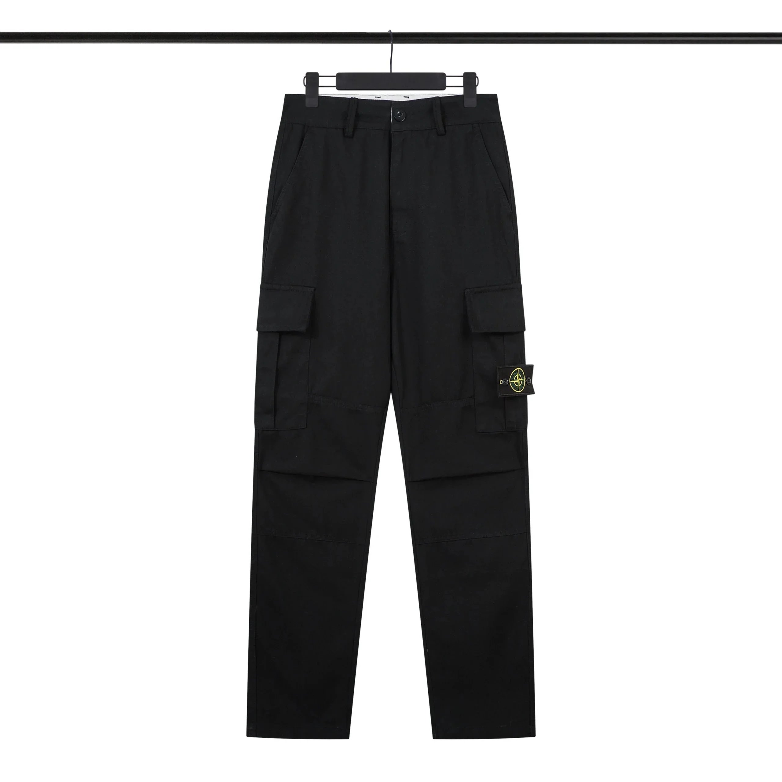 Stone Island 3100032 Regular Tapered Fit Cargo Trousers Black