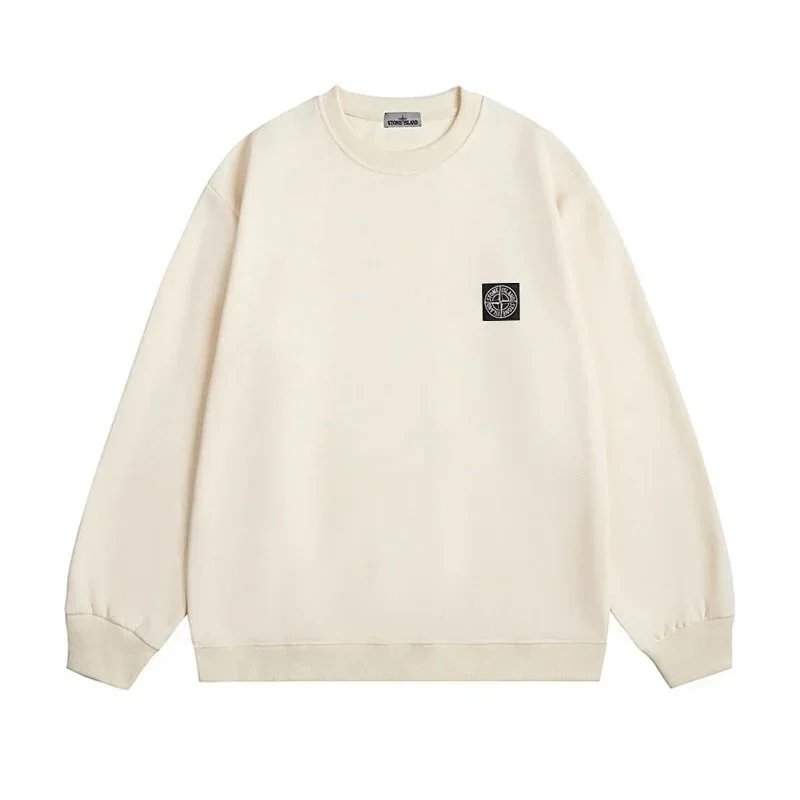 Stone Island Compass Patch Crewneck Sweatshirt Off-White