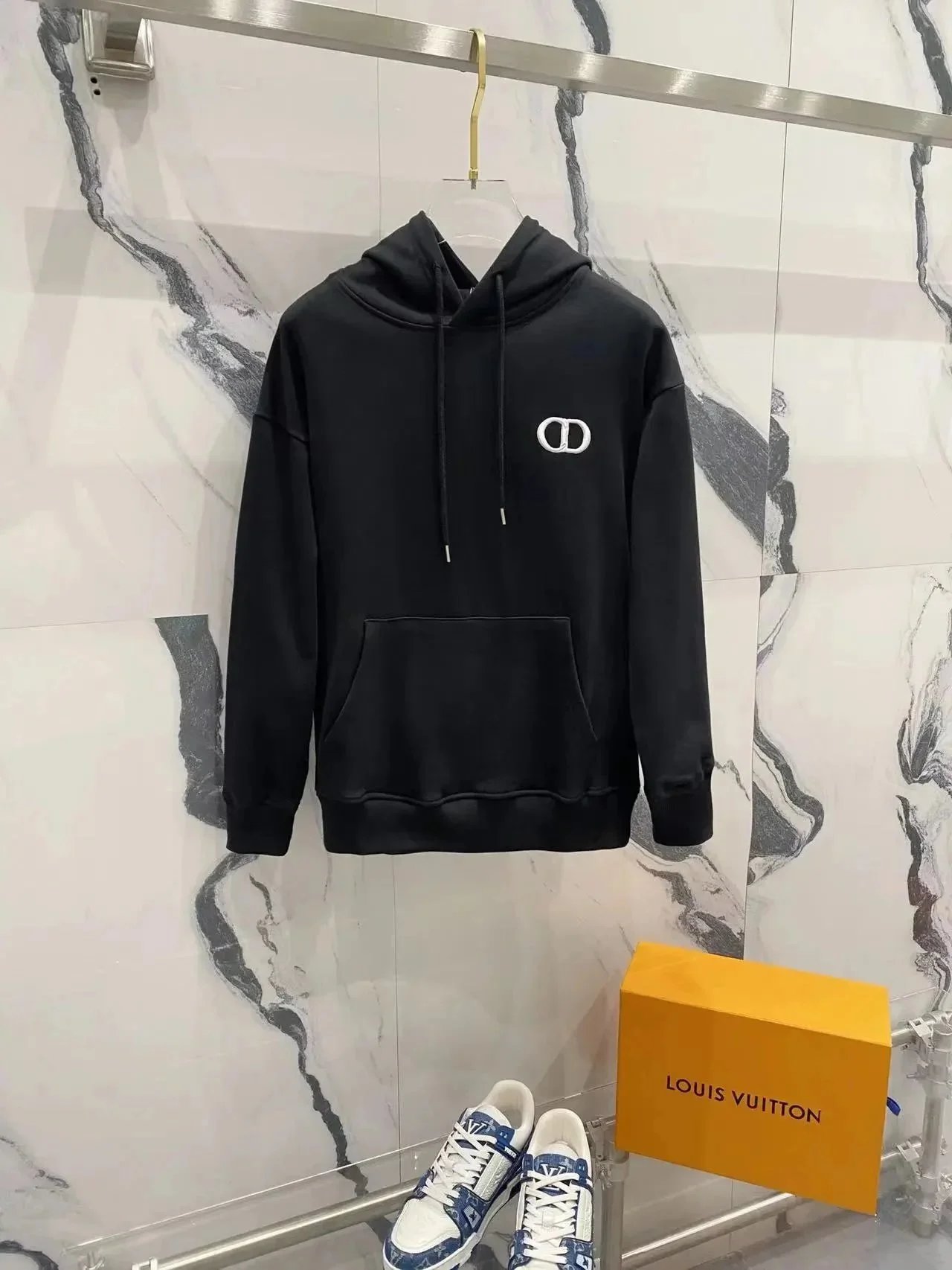 Dior CD Icon Hooded Sweatshirt Black