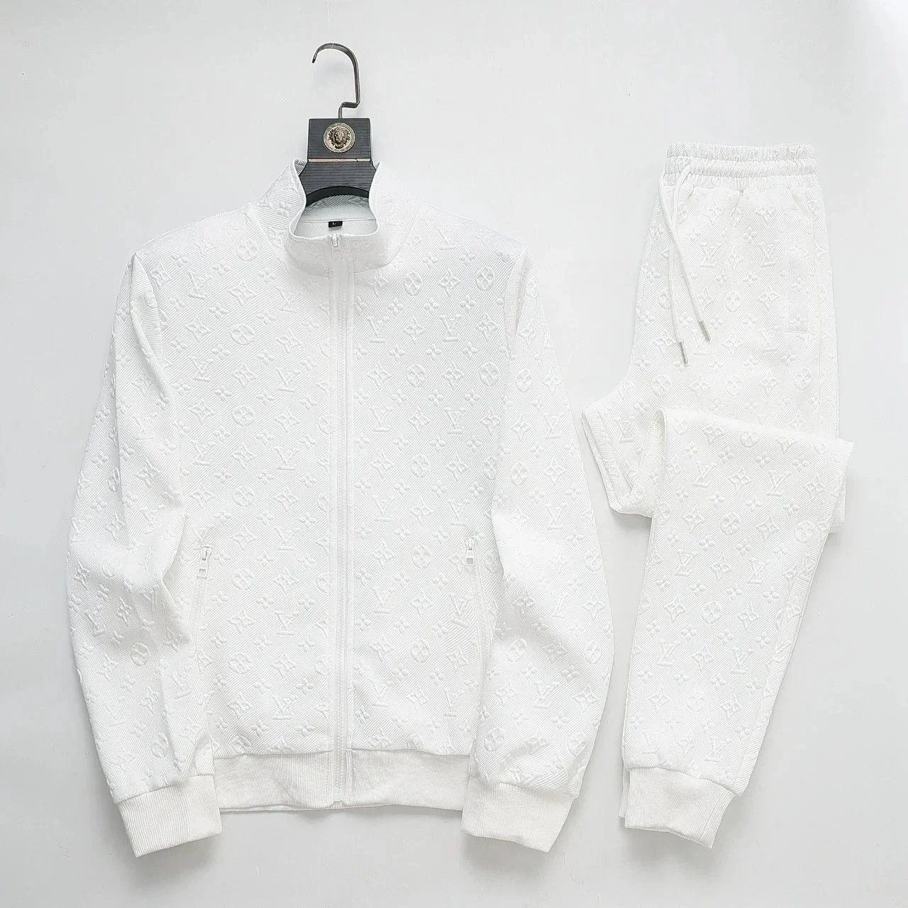 Prada Striped Zip-Up Tracksuit Set