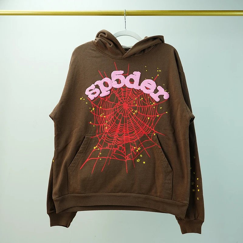 Sp5der Web Hoodie Brown