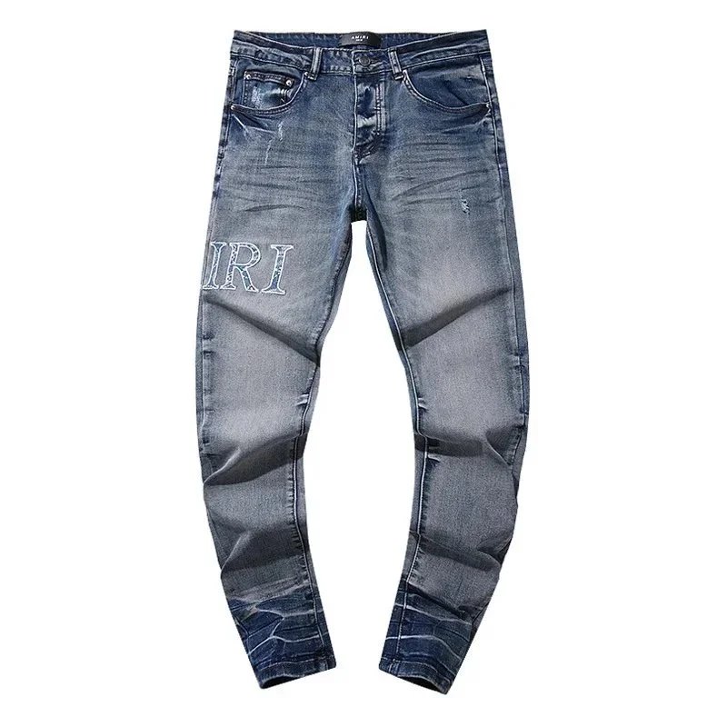 AMIRI Crystal Distressed Skinny Jeans Black