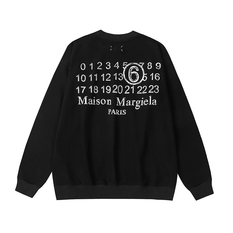 MM6 Maison Margiela Numeric Logo Print Sweatshirt Black