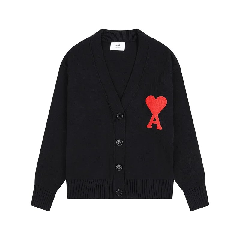 AMI Paris Ami de Coeur Wool Cardigan